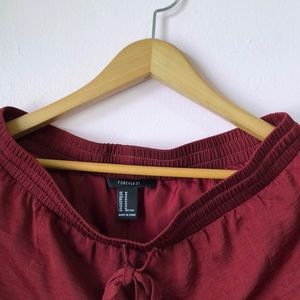 Boho Forever 21 Burgundy Shorts